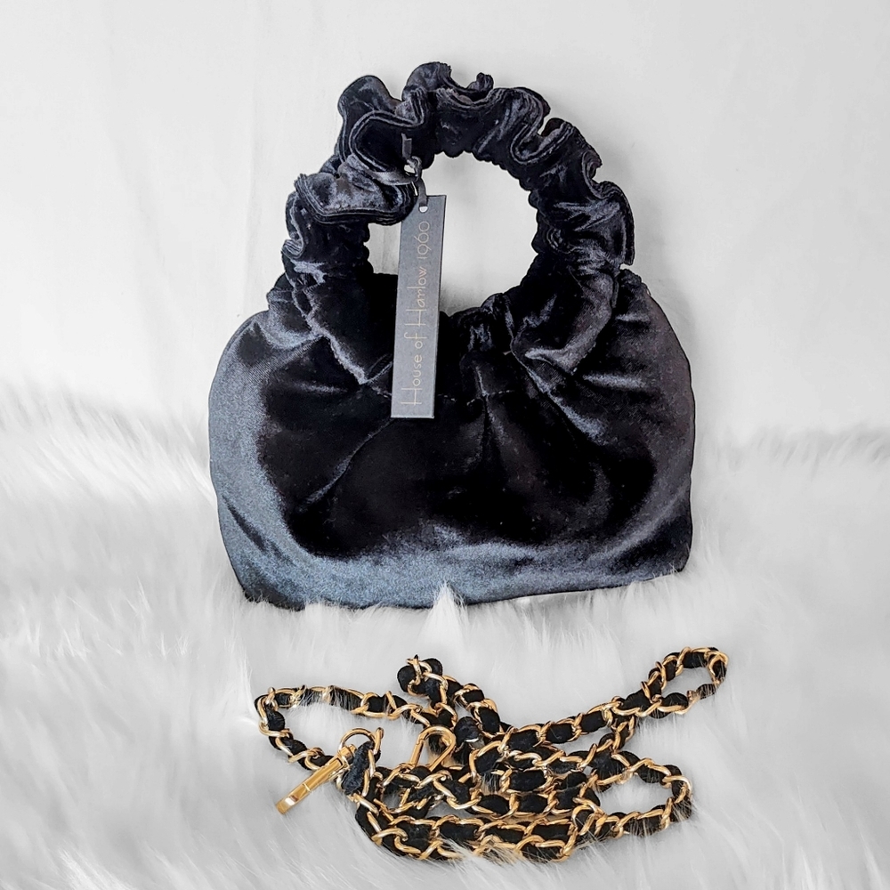 House of Harlow 1960 Black Velvet Handbag